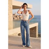 Windy Island Kadın Halter Yaka %95 Pamuk Çift Kat Crop Top Body