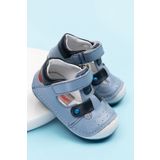 Windy Shoes Hakiki Deri Solo Buz Mavisi İlk Adım Ortopedik Erkek Bebek Sandalet Günlük Yürüyüş Ayakkabısı