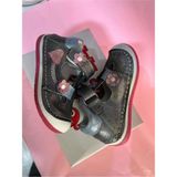 Windy Shoes Kız Bebek Çocuk Gri Simli Hakiki Deri Ortopedik Yürüyüş Ayakkabısı