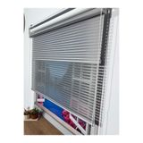 winella Çiftli Sistem Gri Çizgili Tül Ve Stor Perde