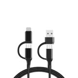 Winex 100W 4İn1 Type-C - Usb - Lightning - Type-C Cikisli Hizli Data Ve Sarj Kablosu Siyah