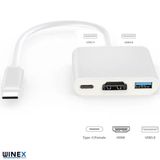 Winex 5İn1 Type-C Hub Port Hdmı 3Xusb 3.0 Adaptör Hc04d