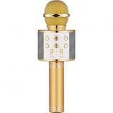 Winex Bluetooth UsbA TF Sd Kart 3.5 mm Aux Girişli Gold Karaoke Mikrofonu