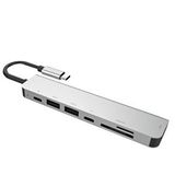 Winex Mobile 7 in 1 Usb Type C 4K Hdmi UsbA Sd Tf Kart 100W Pd Girişli Hub Port Adaptör