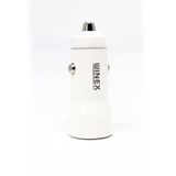 Winex Mobile W001 USB A Çift Çıkışlı 3.1A Beyaz Araç Şarj Aleti