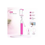 Winex Mobile Winex Sr342 Katlanabilir Type-c Selfie Girişli Stick Çubuğu Pembe