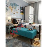 Winflex Çok Amaçlı Dekoratif Puf –(38 x 100CM)TURKUAZ Renk - 38 X100 CM