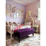 Winflex I Dekoratif Dikdörtgen Puf –(38 x 100CM) Mor Renk - 38 X100 CM