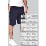 wingetstar Erkek Lacivert Kargo Cepli Bermuda Şort