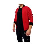Wingetstar Erkek Sweatshirt Kırmızı Kırçıl Desen Kırmızı