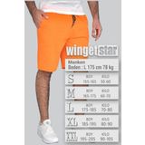 wingetstar Erkek Turuncu Rahat Kalıp Günlük Bermuda Şort