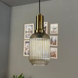 Wingmn Bal Rengi Cam Tekli Avize Eskitme Fener Başlık Retro Sarkıt Lamba Restoran Salon Aydınlatma