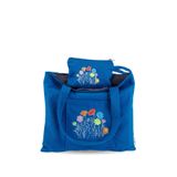 Wings Of Simurg Butikmutik-gelincik Bahçesi Nakış Işlemeli Fermuarlı Kanvas Bez Çanta ve Cüzdan Takım