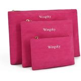 Wingsky 3 Paket Makyaj Çantası Seti, Çanta Için Kozmetik Torbalar, Kadınlar Için Taşınabilir Şık Seyahat Tuvalet Çantaları, Kadınlar Için Seyahat Kozmetik Çantaları