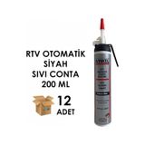 Winkel Otomatik Kartuş Rtv Sıvı Conta Siyah 200 ML 12 Adet