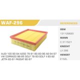 WINKEL WAF-296 Hava Filtresi Golf II Jetta Passat 88-97 / A6 94-97