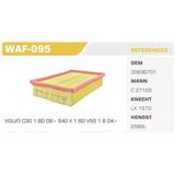 WINKEL WAF-95 Hava Filtresi Cmax 04- Focus II 04- / Mazda 3 04- / C30 06- 1.6 TDCI