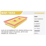 Winkel Waf Hava Filtresı Golf V Bora Iı Jetta Iıı Passat Touran / A3 / Octavia 1.6 Fsı Blf
