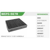 Winkel Wcfc-567R Polen Filtresi Clio Iv 12- Captur 13- Logan Iı Sandero Karbonlu Koli 60 Ad. 272773974R