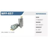 WINKEL WFF-657 Mazot Filtresi Linea Doblo Fiorino Bravo Stilo Punto III Grande Punto 1.3 Jtd 1.9 Jtd