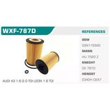 Winkel Wxf-787D Yağ Filtresi Golf Vıı 12- Passat 14- A3 12- A4 A5 13- A6 13- Q3 Q5 Leon 12- Octavia 1.6 Tdı 2.0 Tdı Koli 50 Ad. 03N115562a