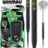 Winmau Daryl Gurney Siyah Özel Üretim Tungsten Çelik Uçlu Dart Seti 23 g Oyuncu Uçları ve Prizma Şaftları (Saplar)