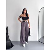 Winmoda Double Kumaş Pantolon Kemerli Ve Ön Pileli / Baggy Pantolon Double