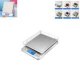 Winnboss 2 Tepsili (Kapaklı) Küçük Dijital Hassas Tartı Sayma Modlu Laboratuvar Kuyumcu vb. Terazisi Lcd Elektronik Mutfak Tartısı (MAX: 3 Kg)