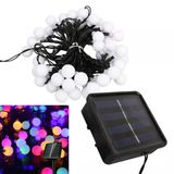 Winnboss Ekl-12 7 Metre 50 Top Ledli Renkli 8 Modlu Solar Panelli Dış Mekan Aydınlatma Led 5 Watt