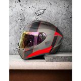 WİNNER MOTORS Draken Mp4. ''2 Vizörlü'' + ''sticker'' Hediyeli, Mat Motosiklet Kapalı Kask - 2XL