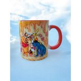 Winnie The Pooh Tasarım Çay Kahve Kupası-Hediyelik Kupa Bardak-Arkadaşlara Hediye Kupa - Turuncu - 330 ml