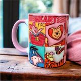 Winnie The Pooh Tasarım Kupa Bardak Porselen - Pembe - 330 ml