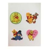 Winnie The Pooh Ütü Ile Yapışan Nakışlı Dokuma Arma Patch Yama Dörtlü Winnie Set