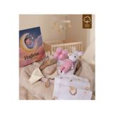 Winny - Kız Bebek Takım Yenidoğan Hediyelik Seti - %100 Pamuk Müslin Set, Örme Patik, El Örgüsü Amigurumi Oyuncak, Sabun Fırça Seti