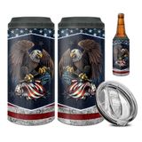 winorax Amerikan Bayrağı Soğutucu Bardak 4'ü 1 Arada Kartallar Amerika ABD Bayrağı Paslanmaz Çelik Yalıtımlı Kahve Seyahat Kupası 473 ml Kapaklı Bardak Gazi Günü Babalar Günü 4th Of Temmuz Erkekler