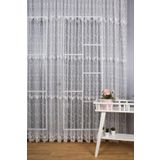 WİNSEV Bahar Dalı Brode Işlemeli Tül Perde (1/2,5 Normal Pile) EKRU EKRU 450 x 250