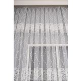 WİNSEV Su Yolu Desen Brode Nakış Işlemeli Tül Perde (1/2.5 Normal Pile) EKRU EKRU 500 x 250