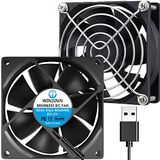 WINSINN DC 80mm USB Fan 5V 8025 Çift Bilyalı Rulman Fırçasız Soğutma 80mmx25mm 2PIN (2 Adet Paket)