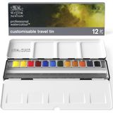 Winsor & Newton 0193548 Professional Watercolours (en iyi sanatçı sulu boya - Black Box 12 renk 1/2 kap içinde