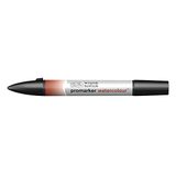 Winsor & Newton 0201061 sulu boya kalemi – 2 uç, fırça ve ince uç, solmaz, kaligrafi, çizimler için yüksek pigmentli sulu boya – kırmızı yanık