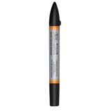 Winsor & Newton 0201090 sulu boya kalemi – 2 uç, fırça ve ince uç, solmaz, kaligrafi, çizimler için yüksek pigmentli sulu boya – kadmiyum turuncu renk tonu