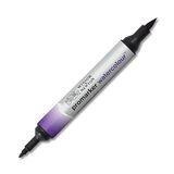 Winsor & Newton 0201231 sulu boya kalemi – 2 uç, fırça ve ince uç, solmaz, kaligrafi, çizimler için yüksek pigmentli sulu boya – Diokazin moru