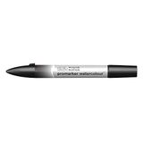 Winsor & Newton 0201331 sulu boya kalemi – 2 uç, fırça ve ince uç, solmaz, kaligrafi, çizimler için yüksek pigmentli sulu boya – fildişi siyahı