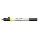 Winsor & Newton 0201346 sulu boya kalemi – 2 uç, fırça ve ince uç, solmaz, kaligrafi, çizimler için yüksek pigmentli sulu boya – limon sarısı renk tonu