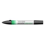 Winsor & Newton 0201521 sulu boya kalemi – 2 uç, fırça ve ince uç, solmaz, kaligrafi, çizimler için yüksek pigmentli sulu boya – ftalat yeşili, sarı ton
