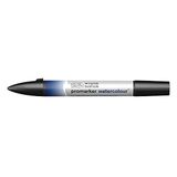 Winsor & Newton 0201541 sulu boya kalemi – 2 uç, fırça ve ince uç, solmaz, kaligrafi, çizimler için yüksek pigmentli sulu boya – Prusya mavisi renk tonu