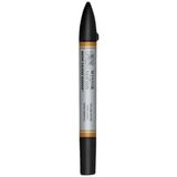 Winsor & Newton 0201744 sulu boya kalemi – 2 uç, fırça ve ince uç, solmaz, kaligrafi, çizimler için yüksek pigmentli sulu boya – sarı toprak rengi