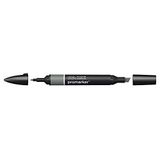 Winsor & Newton 0203377 ProMarker profesyonel mizanpaj kalemi - 2 uç, ince ve geniş, çizimler, tasarım ve mizanpaj için - buz grisi 6