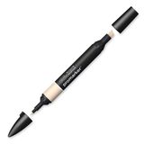 Winsor & Newton 0203628 ProMarker Profesyonel Düzen Kalemi - 2 Uçlu, Çizimler, Tasarım ve Düzenler için İnce ve Geniş - Krem Soluk