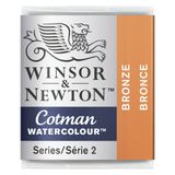 Winsor & Newton 0301058 Cotman metalik sulu boya, stüdyo sulu boya, canlı yüksek kaliteli renkler, çok iyi işleme özellikleri, 1/2 kap - bronz